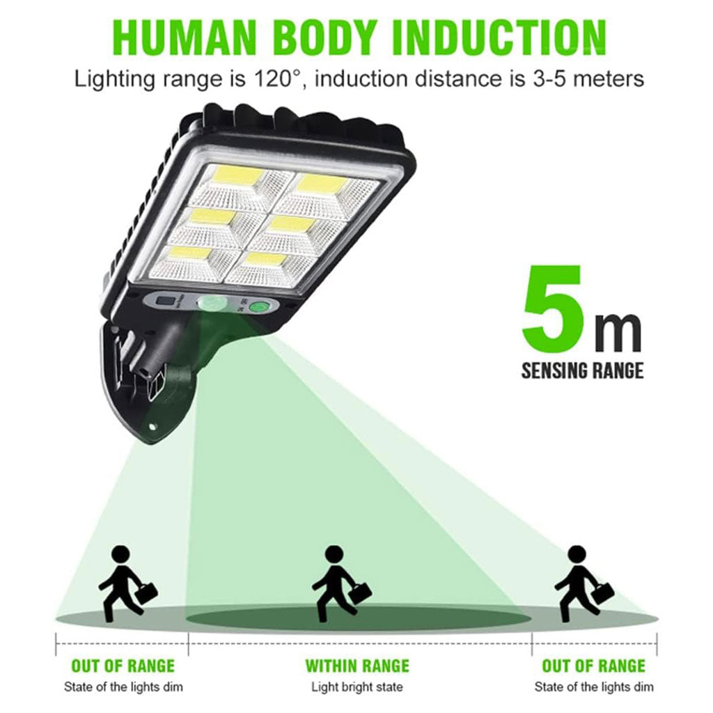 Lampadaires solaires à LED d’extérieur avec détecteur de mouvements – مصباح خارجي يعمل بالطاقة الشمسية تنزوت