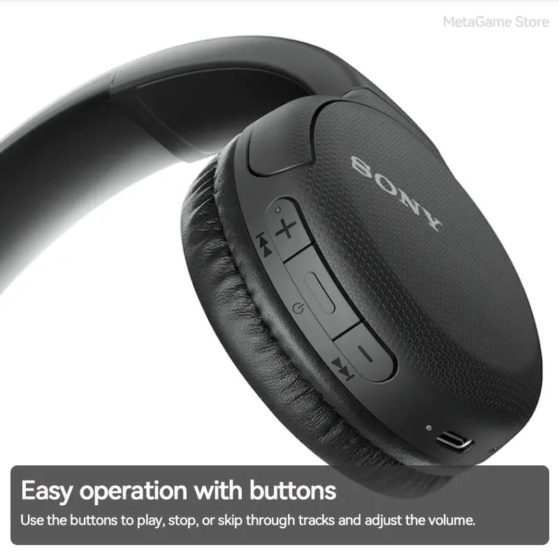Sony Casque Bluetooth Original sans fil assistant vocal intégré, charge rapide, autonomie jusqu'à 35 heures WH-CH510 - تنزوت