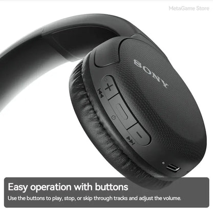 Sony Casque Bluetooth Original sans fil assistant vocal intégré, charge rapide, autonomie jusqu'à 35 heures WH-CH510 - تنزوت