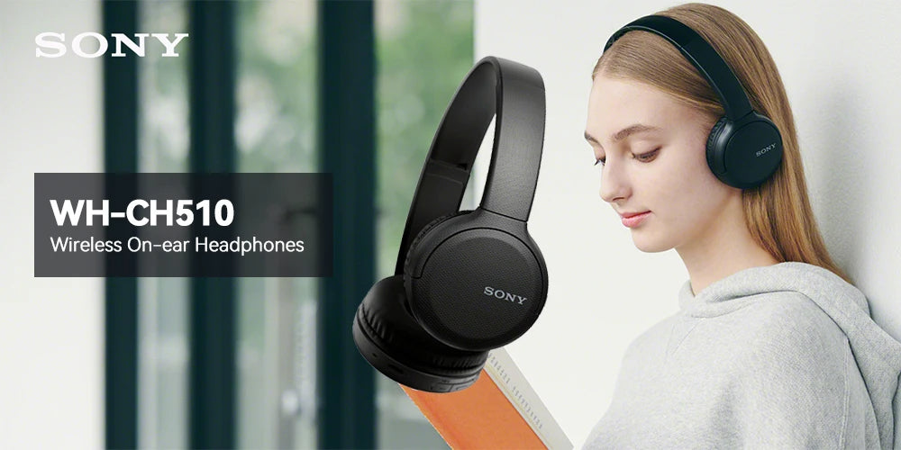 Sony Casque Bluetooth Original sans fil assistant vocal intégré, charge rapide, autonomie jusqu'à 35 heures WH-CH510 - تنزوت