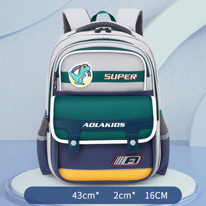 Sac à Dos Enfant Space Design Ludique Multi-Poches Gris – حقيبة مدرسية للأطفال لون رمادي تنزوت