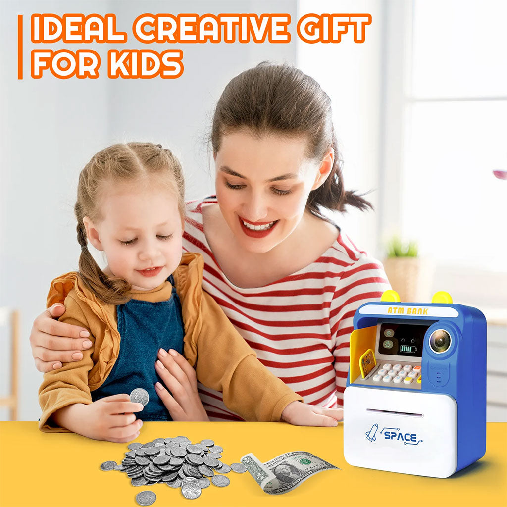 Tirelire avec carte bancaire personnelle pour enfants – حصالة أموال للأطفال تنزوت