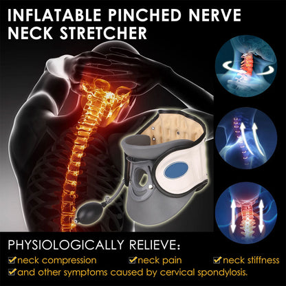 STARICARE Civière de cou gonflable et rétracteur de traction cervicale avec pompe – أداة تصحيح وضعية العنق تنزوت