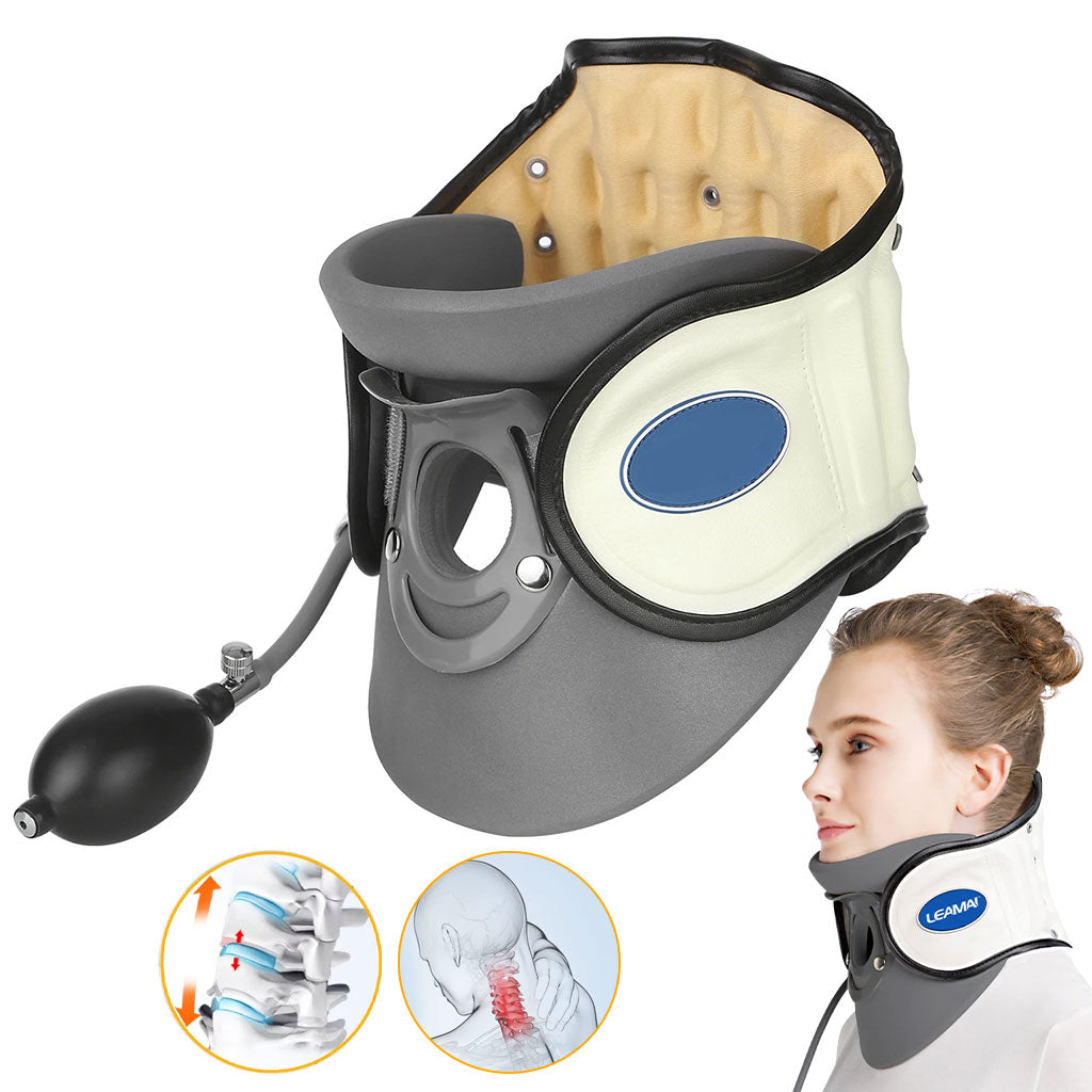 STARICARE Civière de cou gonflable et rétracteur de traction cervicale avec pompe – أداة تصحيح وضعية العنق تنزوت
