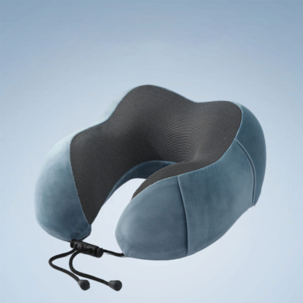 Kit de voyage 3in1 Oreiller en mousse à mémoire de forme en forme de U avec Bouchon d’oreille et Bandeau Yeux تنزوت