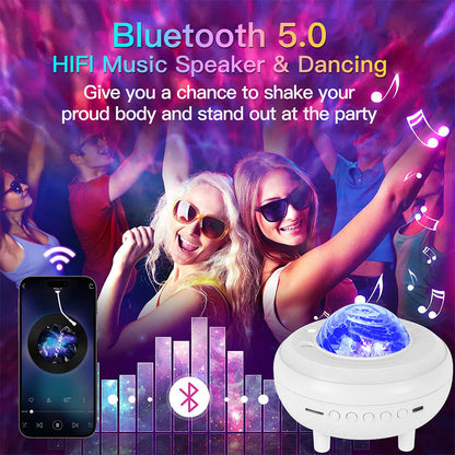 Enceinte Bluetooth et Projecteur de Galaxie 2en1 avec Effet NEBULA- مكبر صوت بلوتوث تنزوت
