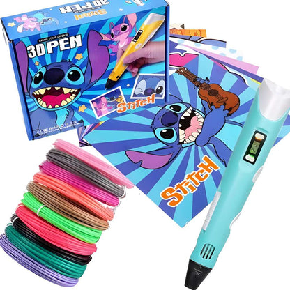 Stylo 3D Graffiti pour Enfants avec Recharges de Filament – قلم رسم ثلاثي الأبعاد للأطفال تنزوت