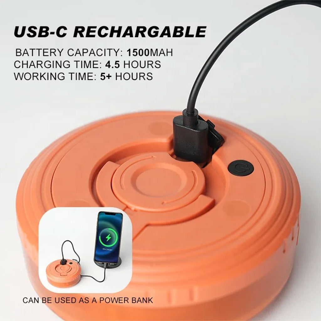 Lumière de camping LED multifonctionnelle, chargeur USB, chaîne d'atmosphère colorée تنزوت