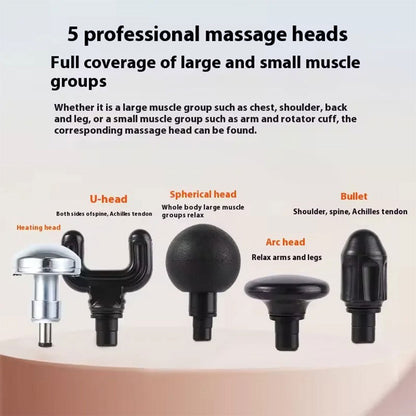 Appareil de Massage Rechargeable Portatif avec 5 Têtes Interchangeables – جهاز تدليك محمول قابل للتثبيت تنزوت