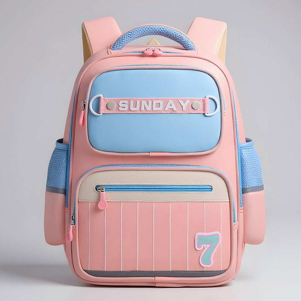 Sac à Dos Scolaire pour Enfants SUNDAY Rose – حقيبة ظهر مدرسية للأطفال وردي تنزوت