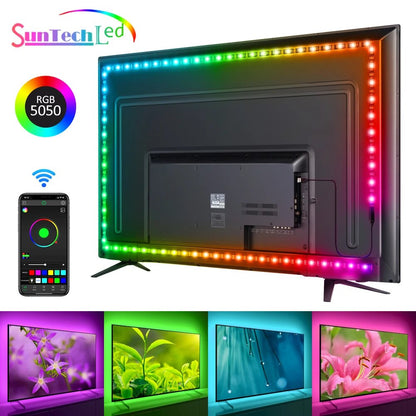 Smart LED Strip TV rétroéclairage 5M RGB Android/iOS - تنزوت