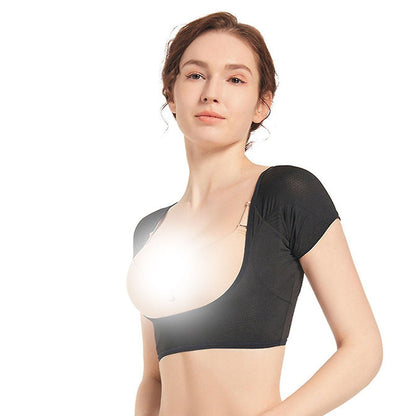 Coussinets de sudation en forme de t-shirt Réutilisables et lavables Pour les aisselles تنزوت