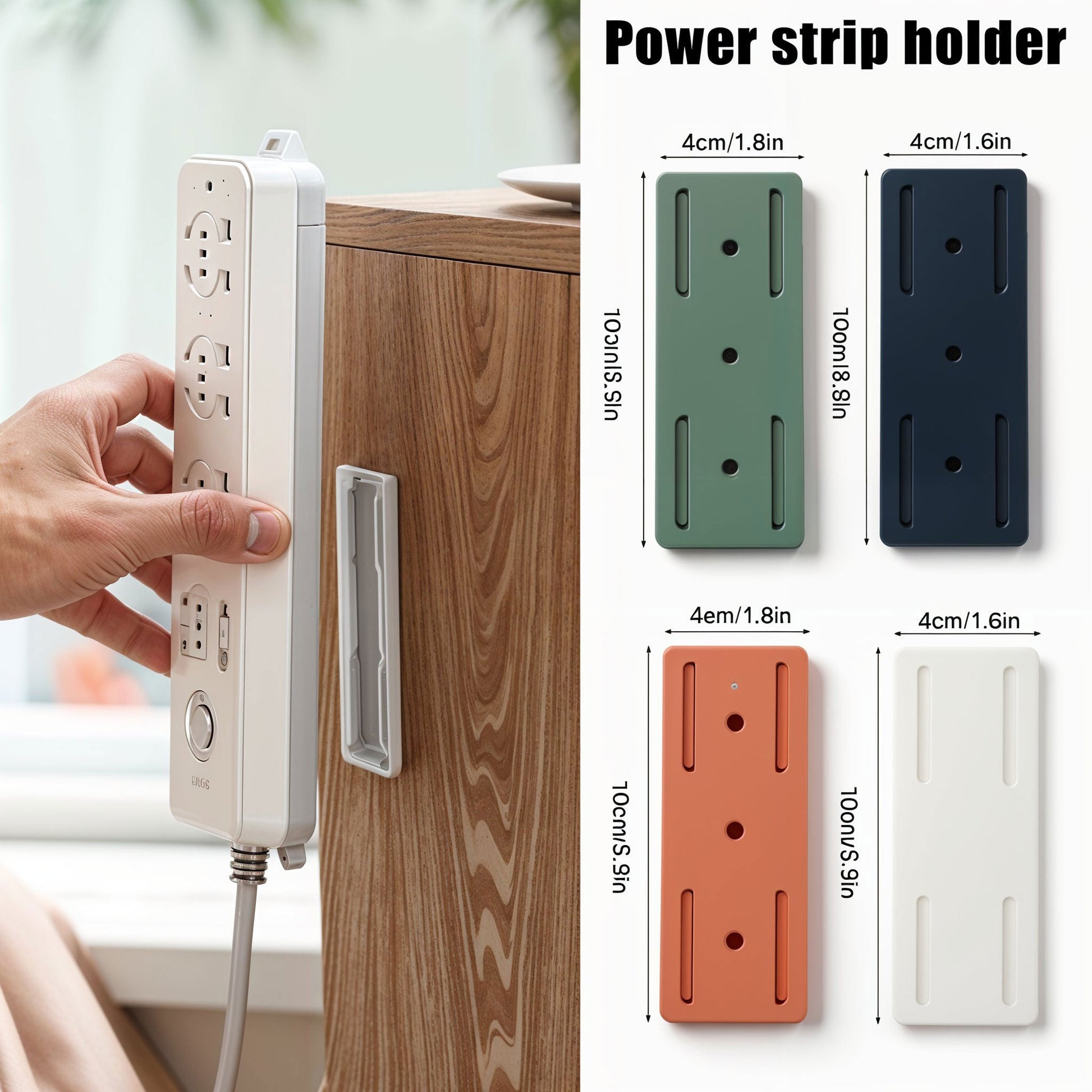 Ensemble de Support Mural sans Poinçon Auto-Adhésif 4PCS تنزوت