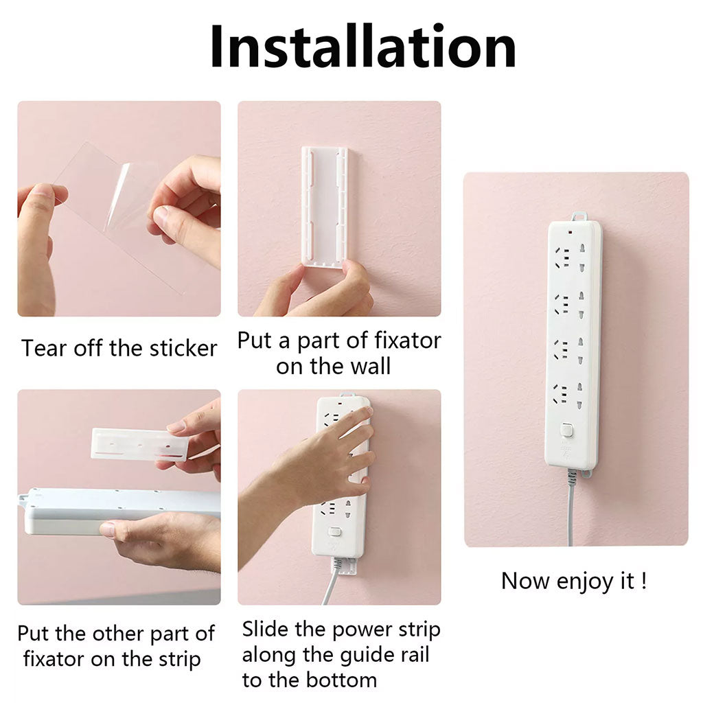Ensemble de Support Mural sans Poinçon Auto-Adhésif 4PCS تنزوت