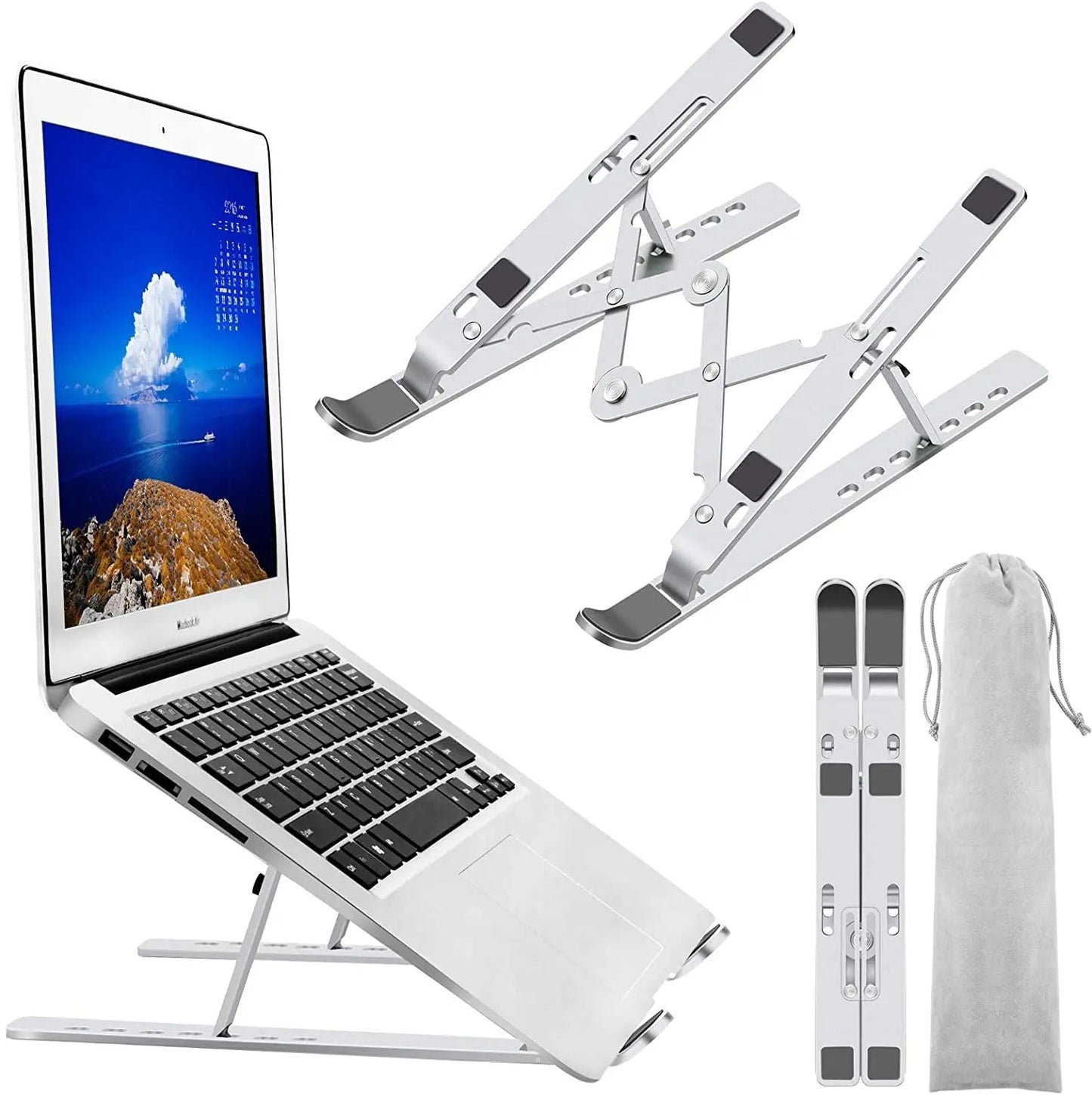 Support pliable réglable en Aluminium pour ordinateur Portable تنزوت