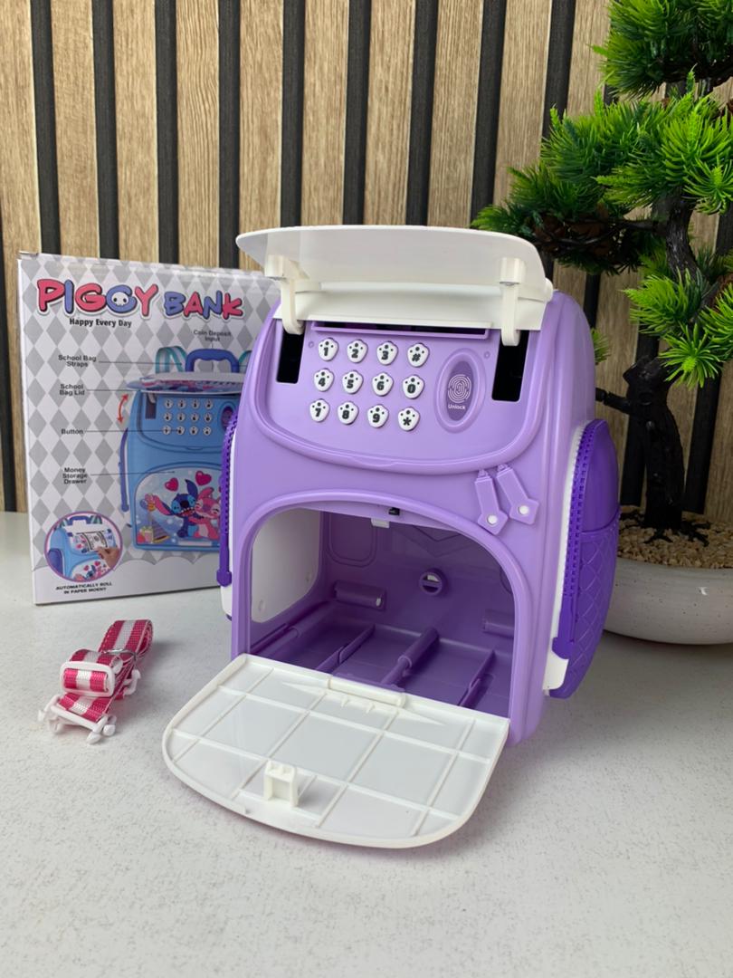 Tirelire Intelligente pour Enfants en forme de sac à dos Avec verrouillage par empreinte digitale – حصالة النقود الذكية على شكل حقيبة ظهر عصرية تجمع بين المرح والأمان - تنزوت