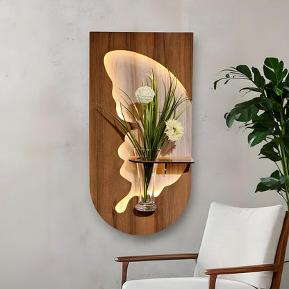 Panneau Mural Décoratif avec Éclairage LED Design Moderne en Bois V1 - تنزوت