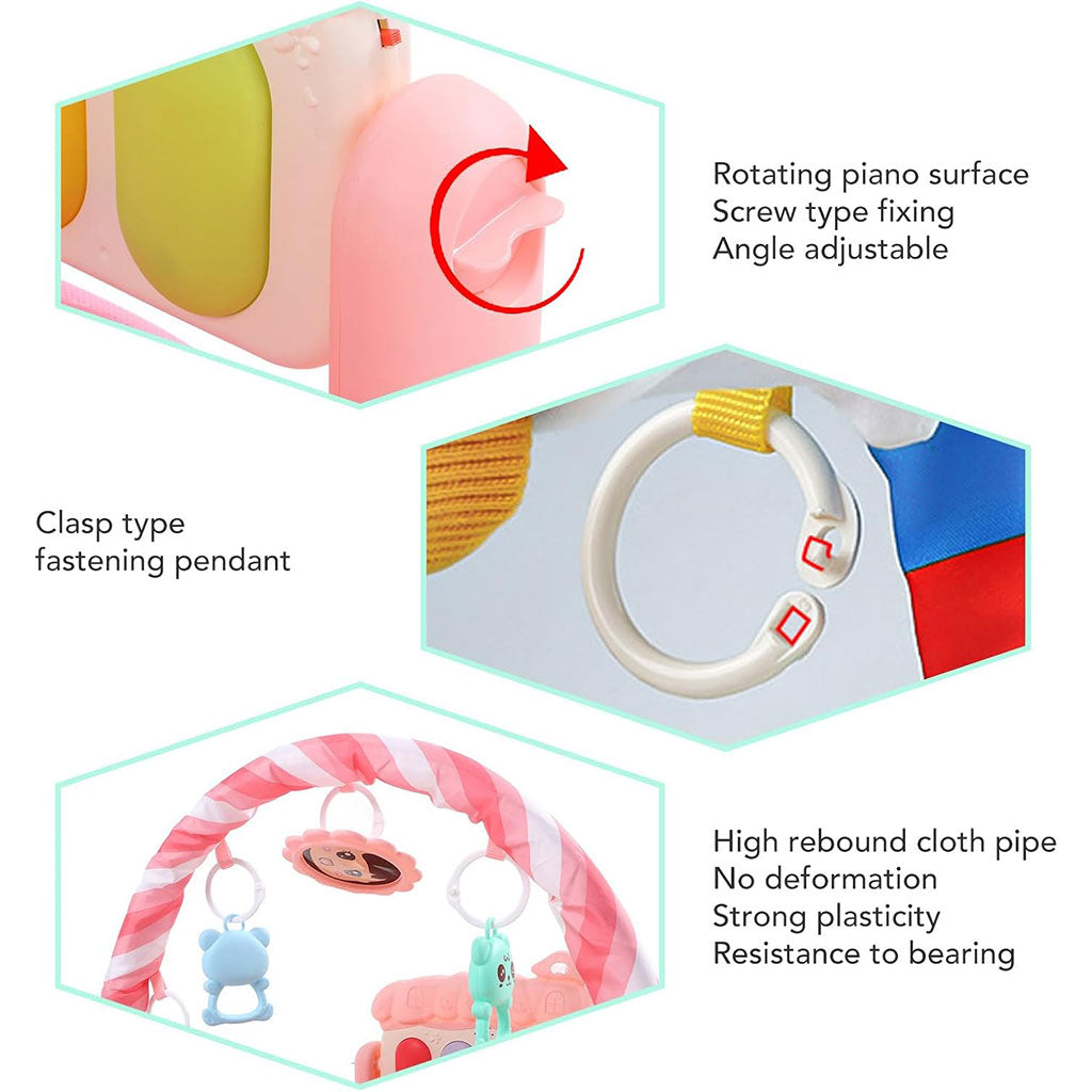 Tapis d’Éveil Doux et Coloré pour bébé Avec Piano – بساط ألعاب للأطفال تنزوت