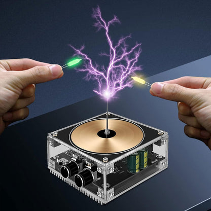 Bluetooth Mini Music Tesla Coil Kit,10 Cm Solid State Touchable Artificial Lightning - تنزوت