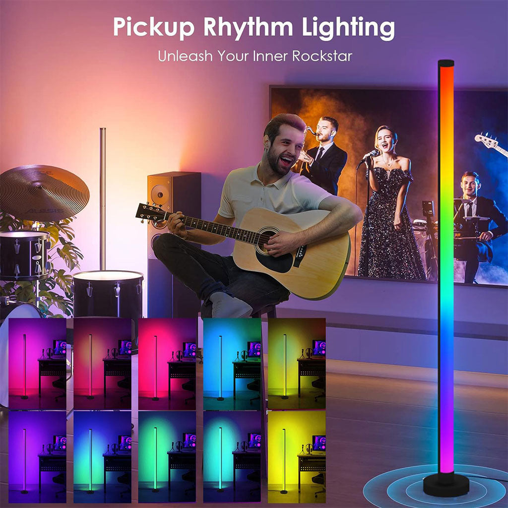Lampadaire d’Angle LED RGB à Intensité Variable – مصباح ملون للديكور تنزوت