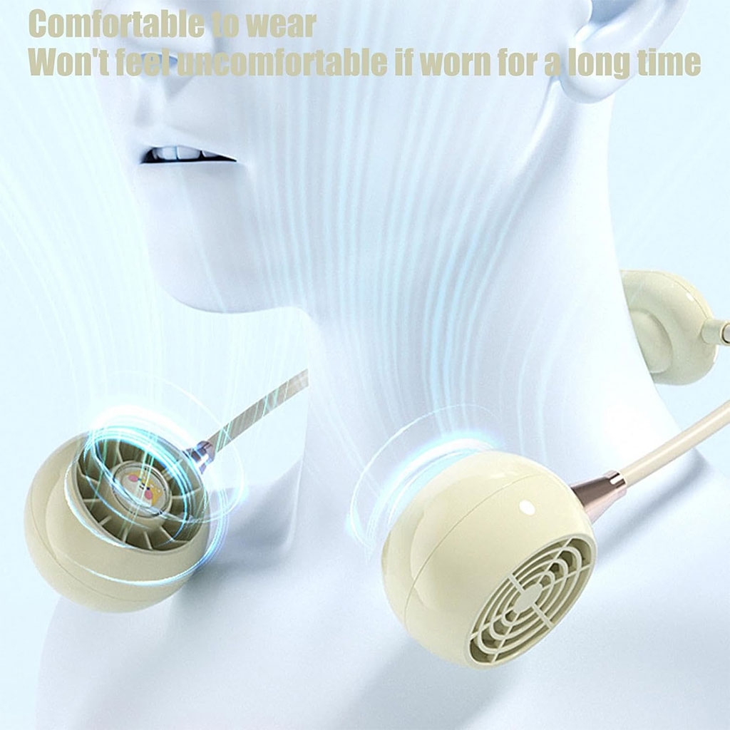 Ventilateur De Cou Rechargeable À 3 Vitesses DM68A – مروحة عنق تنزوت