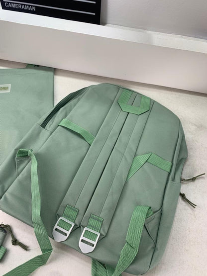 Ensemble de sacs d’école Kawai pour adolescents 4Pcs Guiyu V4 Vert – محفظة 4 قطع كاواي أخضر تنزوت