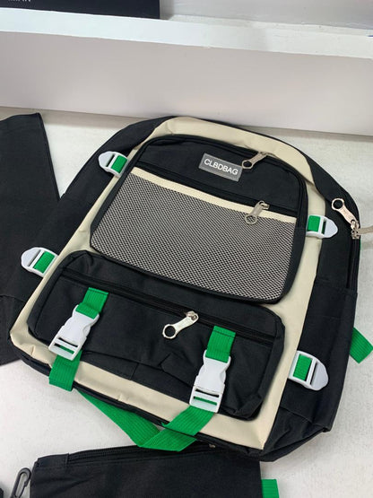 Ensemble de sacs d’école Kawai pour adolescents 4Pcs V3 CLBD Noir – محفظة 4 قطع كاواي أسود تنزوت