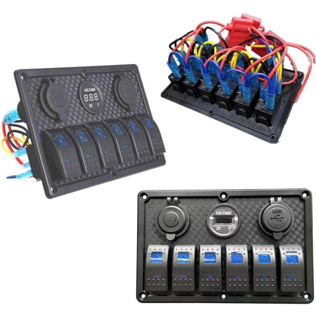 Panneau de commande 12 V pour Bateau avec Affichage de Voltage – لوحة تحكم تنزوت