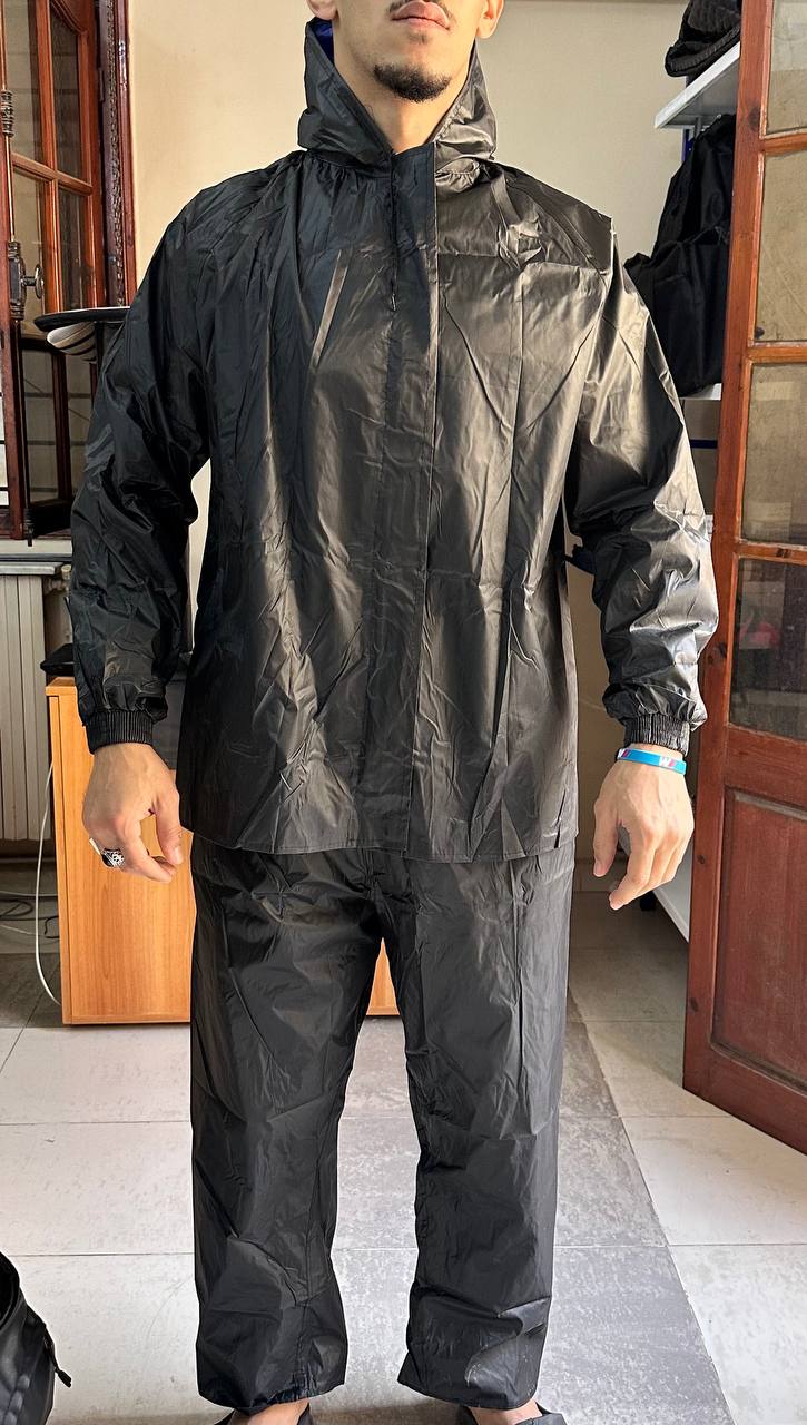 Ensemble De Pluie Imperméable Veste Et Pantalon avec Doublure Intérieure V2 – بدلة مقاومة للماء سميكة - تنزوت