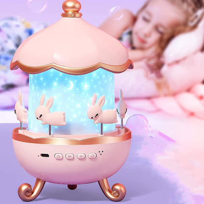 Projecteur ciel étoilé lapins rotation à 360° pour chambre d’enfants – جهاز تنويم الأطفال برسومات ملونة