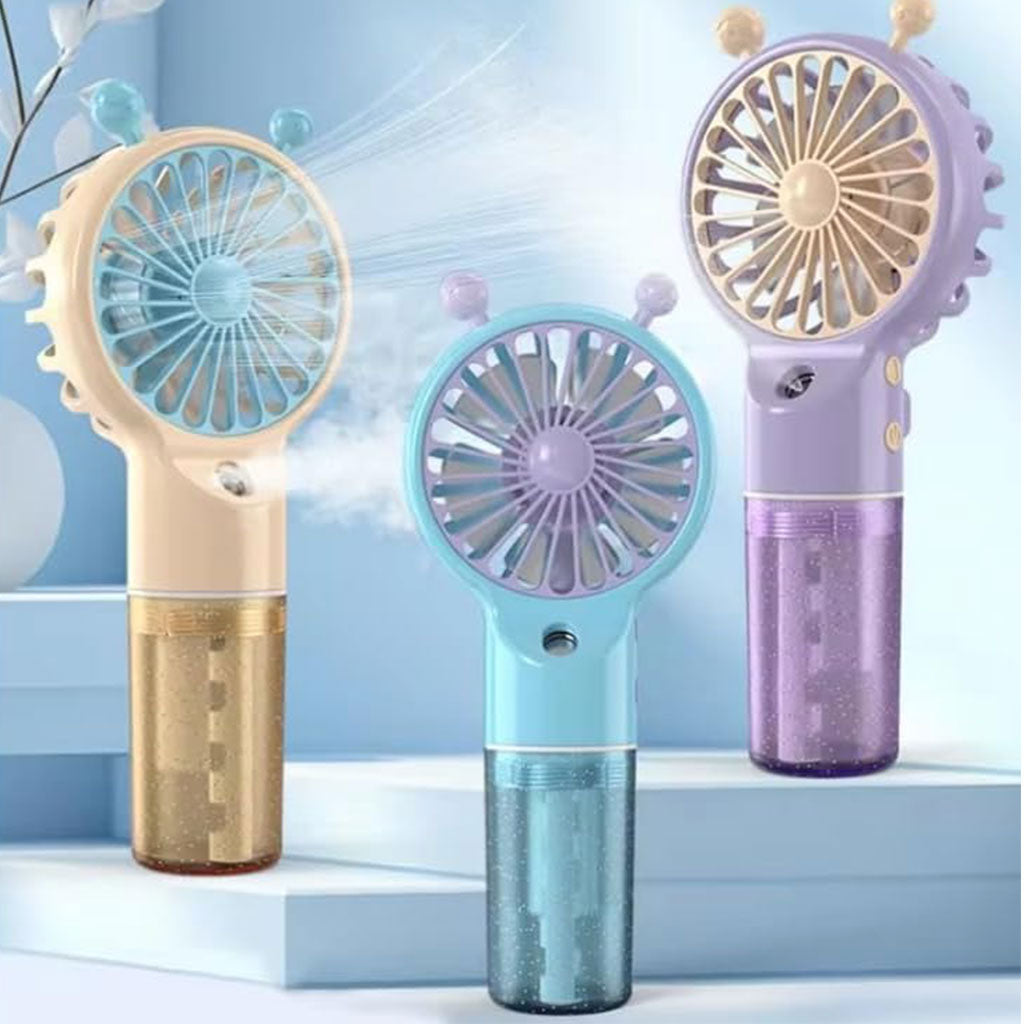 Humidificateur et Ventilateur Portatif avec Batterie Rechargeable USB 2en1 – مروحة ومعطر جو تنزوت
