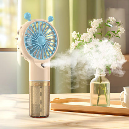 Humidificateur et Ventilateur Portatif avec Batterie Rechargeable USB 2en1 – مروحة ومعطر جو تنزوت