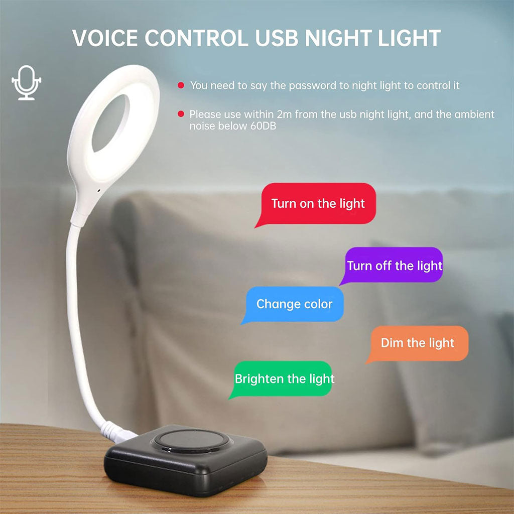 Lampe LED USB de Lecture à Commande Vocale – مصباح يعمل بالصوت تنزوت