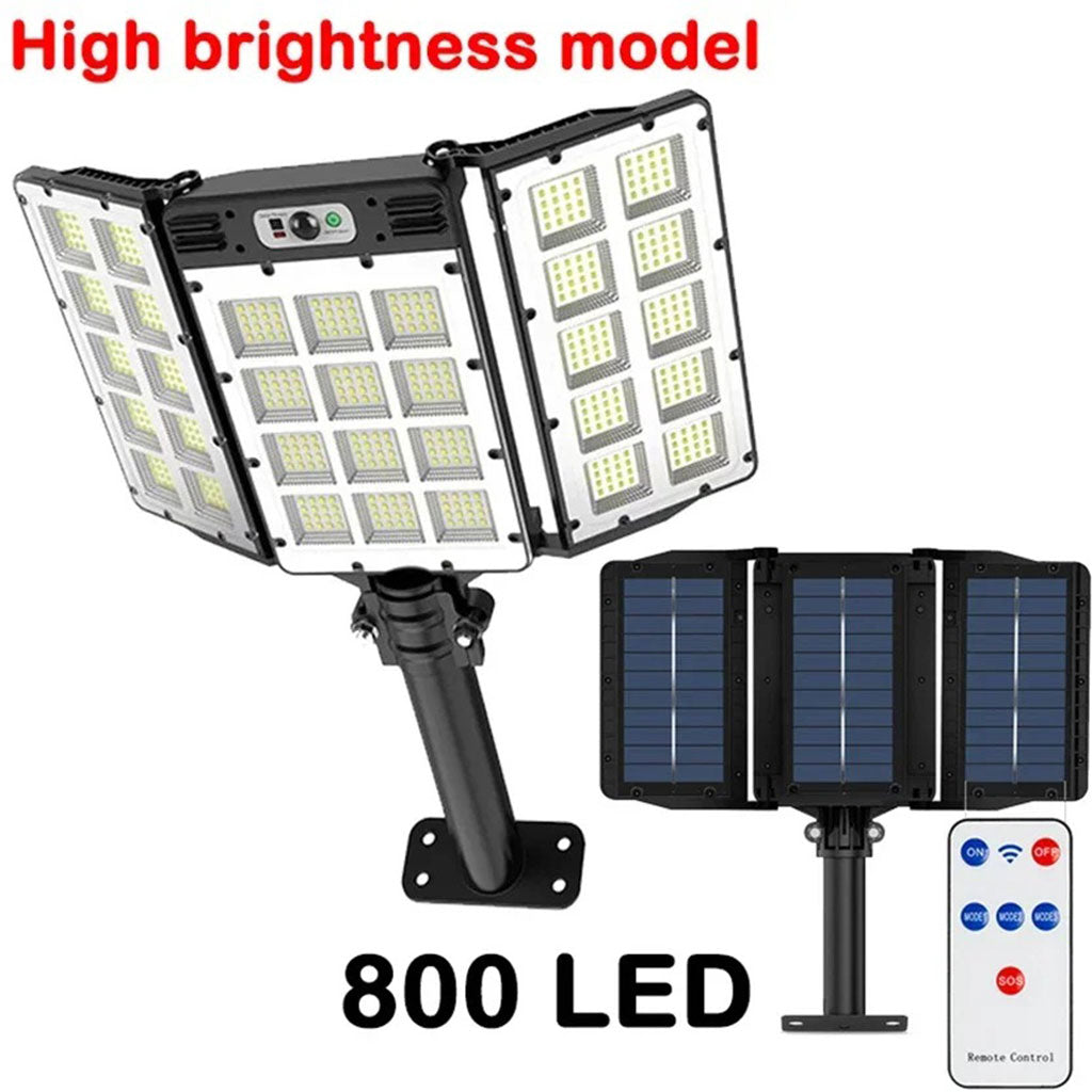 Lampes Solaires Extérieure Super lumineuse avec 3 Panneaux 800LED et Télécommande – مصباح خارجي بالطاقة الشمسية مع يد تحكم تنزوت