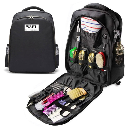 Sac à dos Coiffeur WAHL avec des Support pour Tondeuses et Outils Professionnels – حقيبة اغراض الحلاق تنزوت