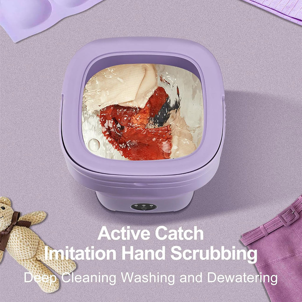 Mini Machine à Laver Pliable et Portable 3 Modes avec Fonction Déshydratation – غسالة ملابس محمولة تنزوت