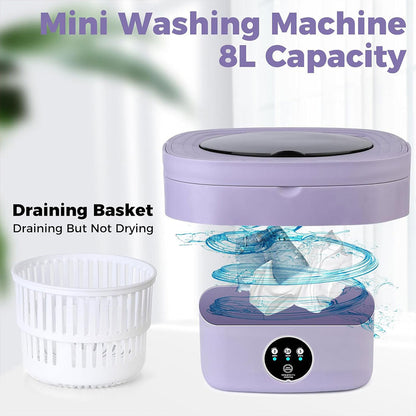 Mini Machine à Laver Pliable et Portable 3 Modes avec Fonction Déshydratation – غسالة ملابس محمولة تنزوت