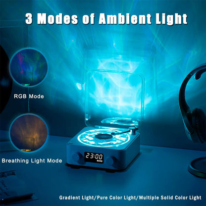 Lecteur Vinyle Sans Fil Bluetooth avec Effet Lumineux RVB – مكبر صوت بلوتوث تنزوت