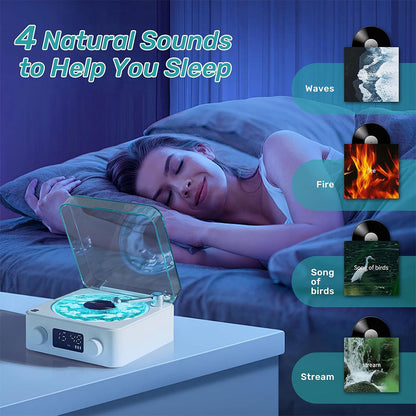 Lecteur Vinyle Sans Fil Bluetooth avec Effet Lumineux RVB – مكبر صوت بلوتوث تنزوت