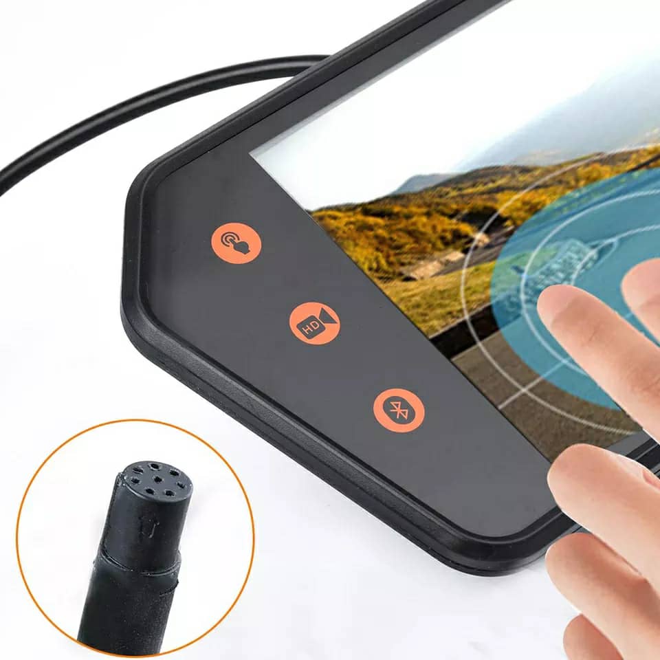 Rétroviseur de voiture écran LCD 7 pouces bluetooth, température - تنزوت