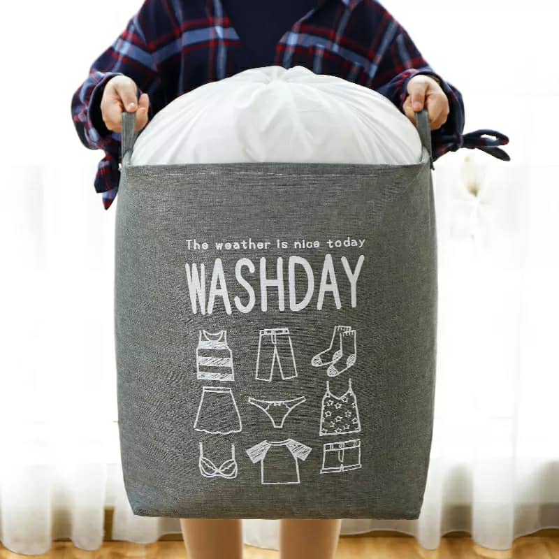 Panier à linge de grande capacité pliable pour vêtements couette, vêtements sales pour salle de bain moderne تنزوت