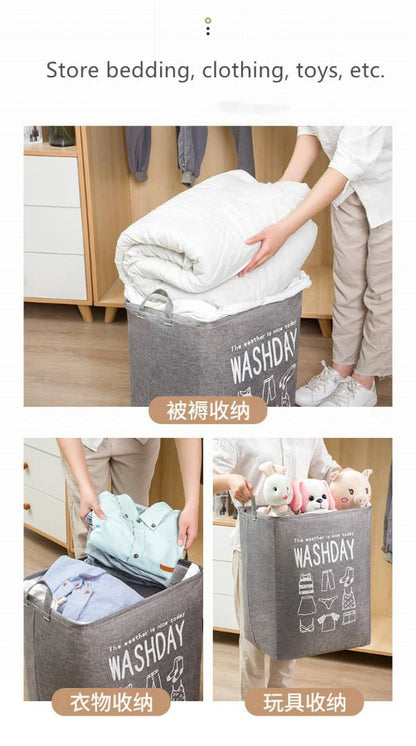 Panier à linge de grande capacité pliable pour vêtements couette, vêtements sales pour salle de bain moderne تنزوت