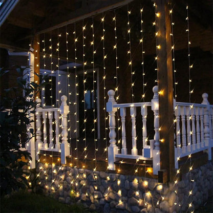 Rideau Lumineux 3\3 M 220 V pour la décoration extérieure Et des fêtes à la maison تنزوت
