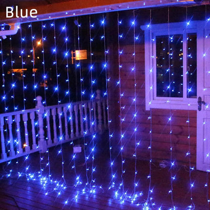Rideau Lumineux 3\3 M 220 V pour la décoration extérieure Et des fêtes à la maison تنزوت
