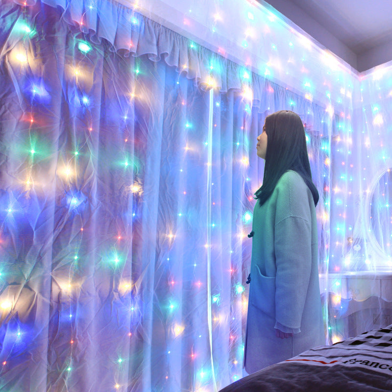 Rideau Lumineux 3\3 M 220 V pour la décoration extérieure Et des fêtes à la maison تنزوت