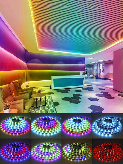 5M Bandes LED RGB 12V pour éclairage intérieur et extérieur تنزوت