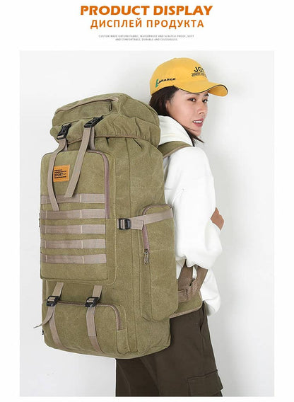 Sac à dos randonnée tactique militaire 80l imperméable تنزوت