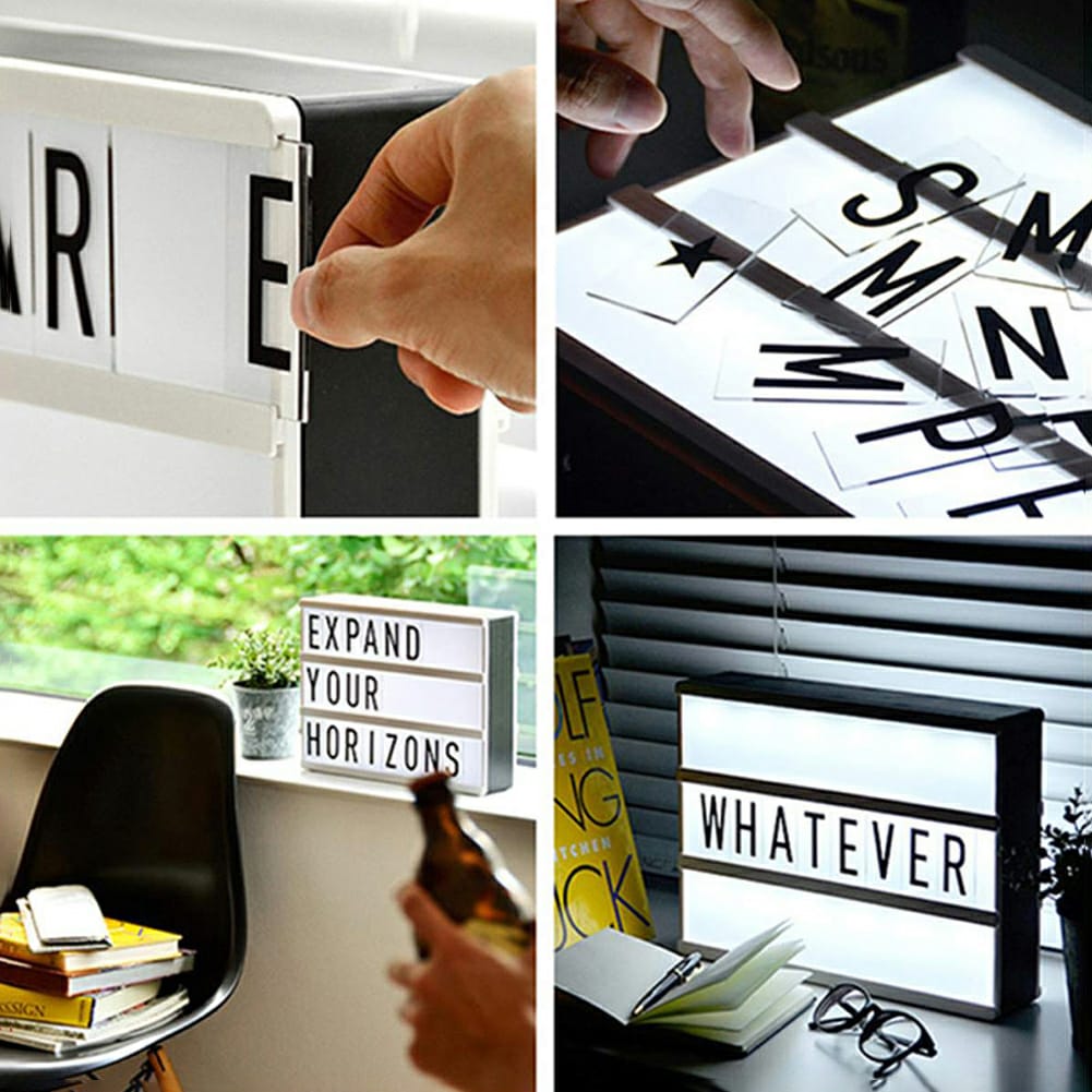 LED MESSAGE LIGHT BOX -Noir et Blanc تنزوت