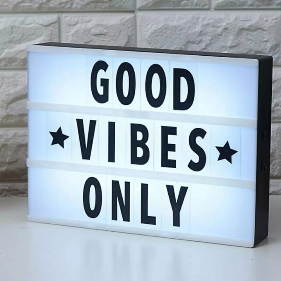 LED MESSAGE LIGHT BOX -Noir et Blanc تنزوت