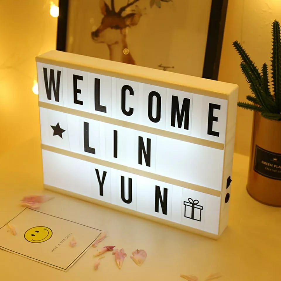 LED MESSAGE LIGHT BOX -Noir et Blanc تنزوت